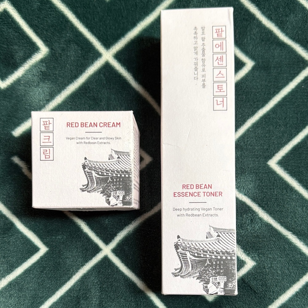 Red Bean Cream Moisturizer - Red Bean Essence Toner Set